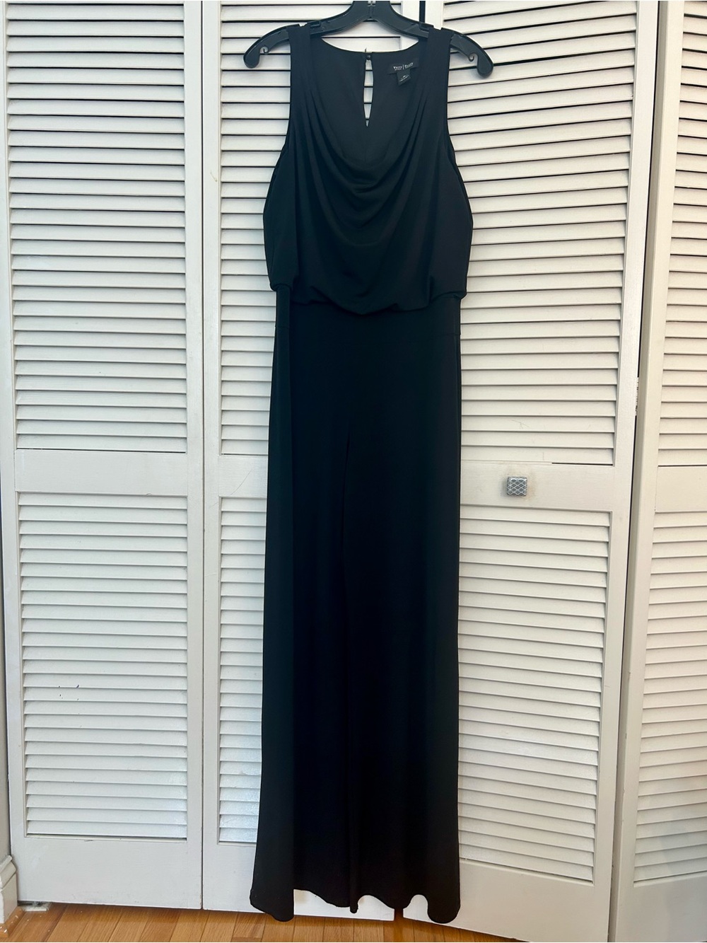 Sleeveless Black Draped jumpsuit